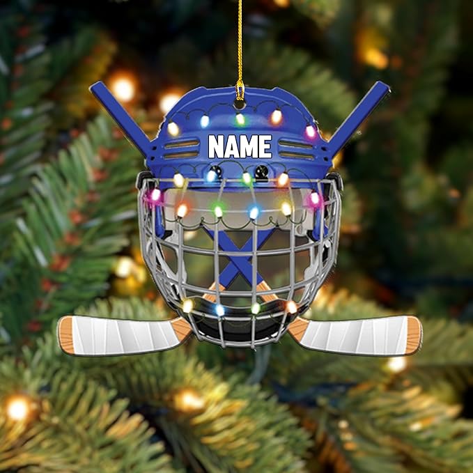 Personalized ice Hockey Ornament N32