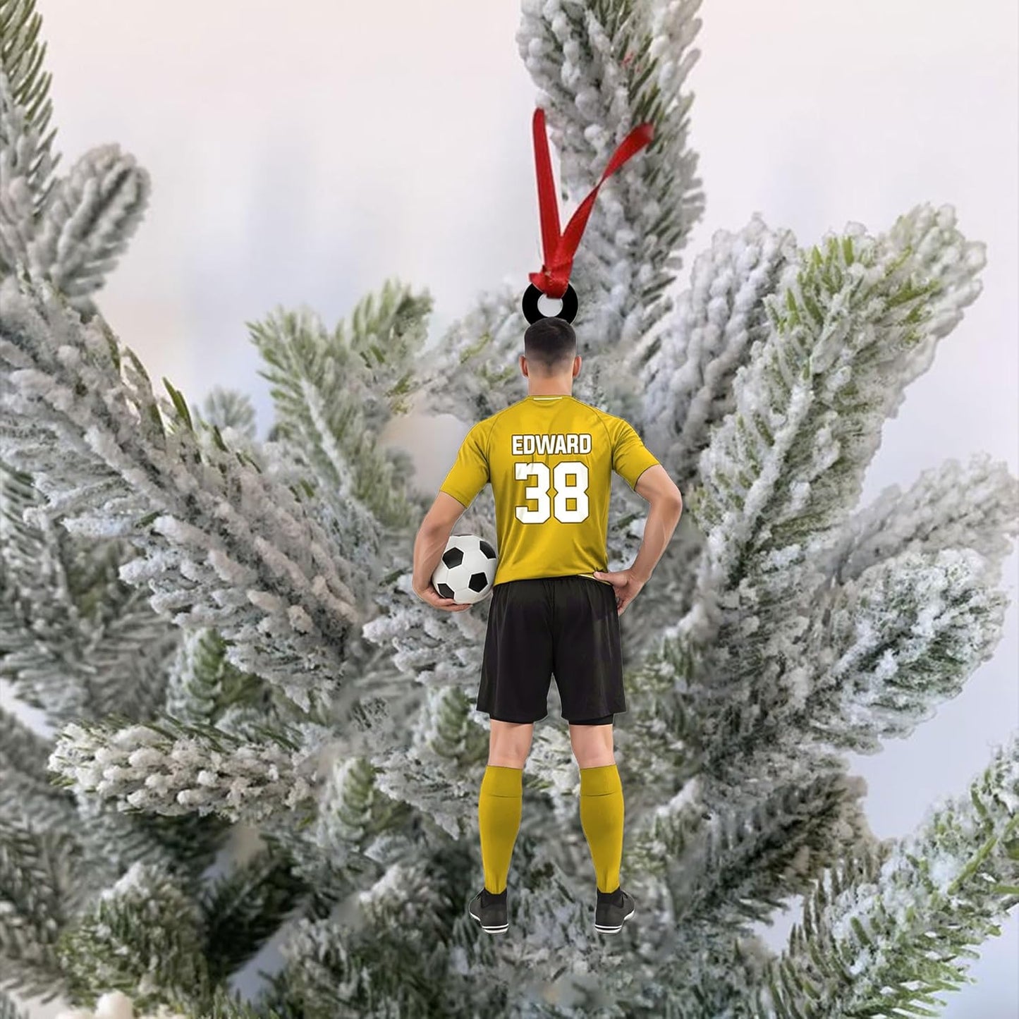 Custom Soccer Christmas Ornament Gift for Soccer Player Christmas Decor Tree Ornament  C11