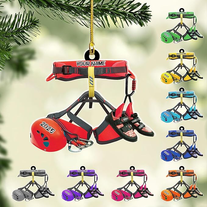 Personalized Rock Climber Christmas Gift for Mountaineers - Climbing Ornament LL20