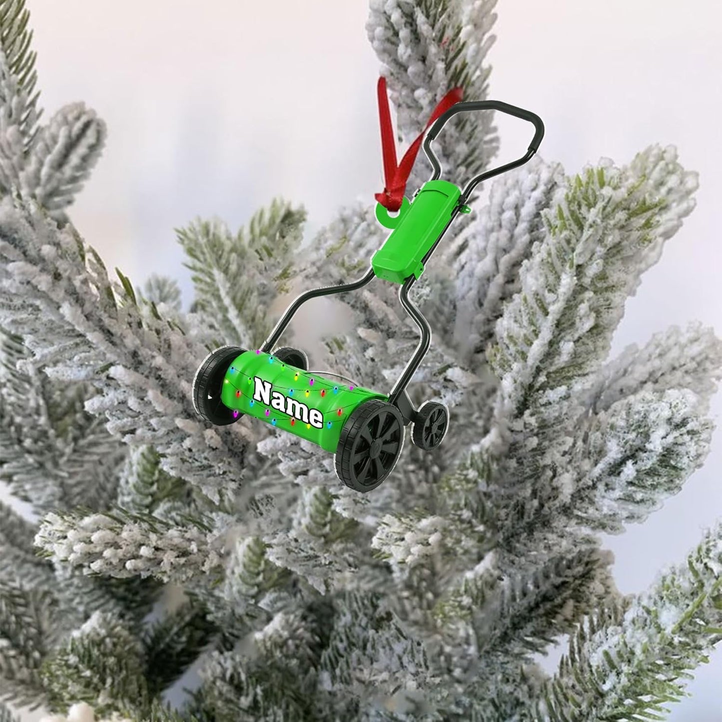 Personalized Lawn Mower Christmas Ornament | Custom Lawn Care Holiday Tree Decoration for Gardeners & Landscapers TG97