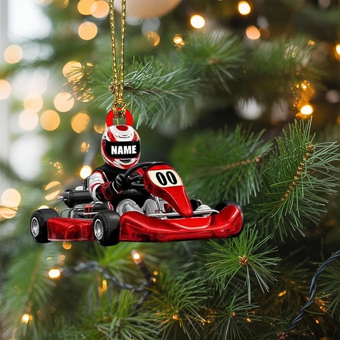 Personalized Go Kart Christmas Ornament N12