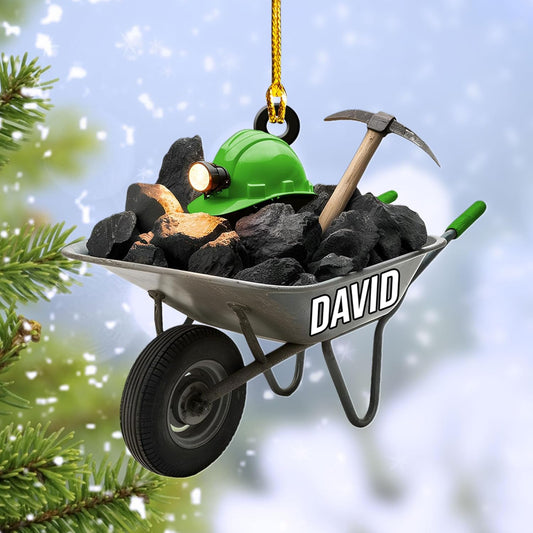 Custom Coal Miner Christmas Ornament – Personalized Name Decor Cmn4