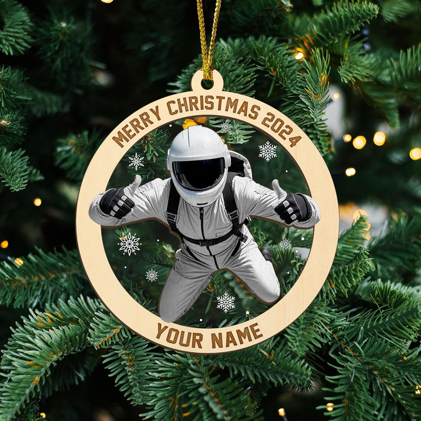 Custom Skydiving Christmas Ornament – Skydiver Xmas Decor O28