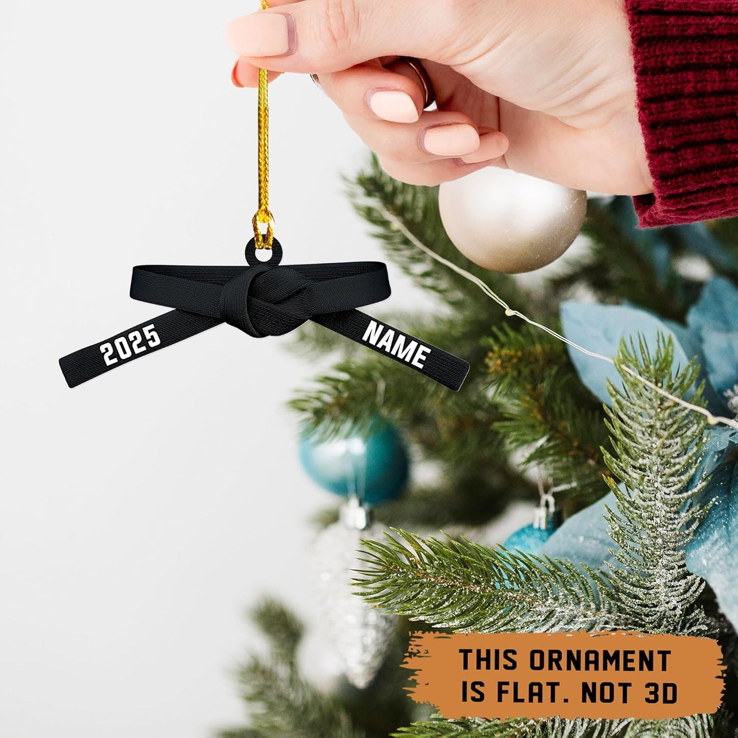 Custom Karate Christmas Ornament – Taekwondo & Jiu Jitsu Gift Krt30