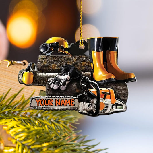 Personalized Carpenter Ornament – Woodworking Lumberjack Gift Ornament Style 899