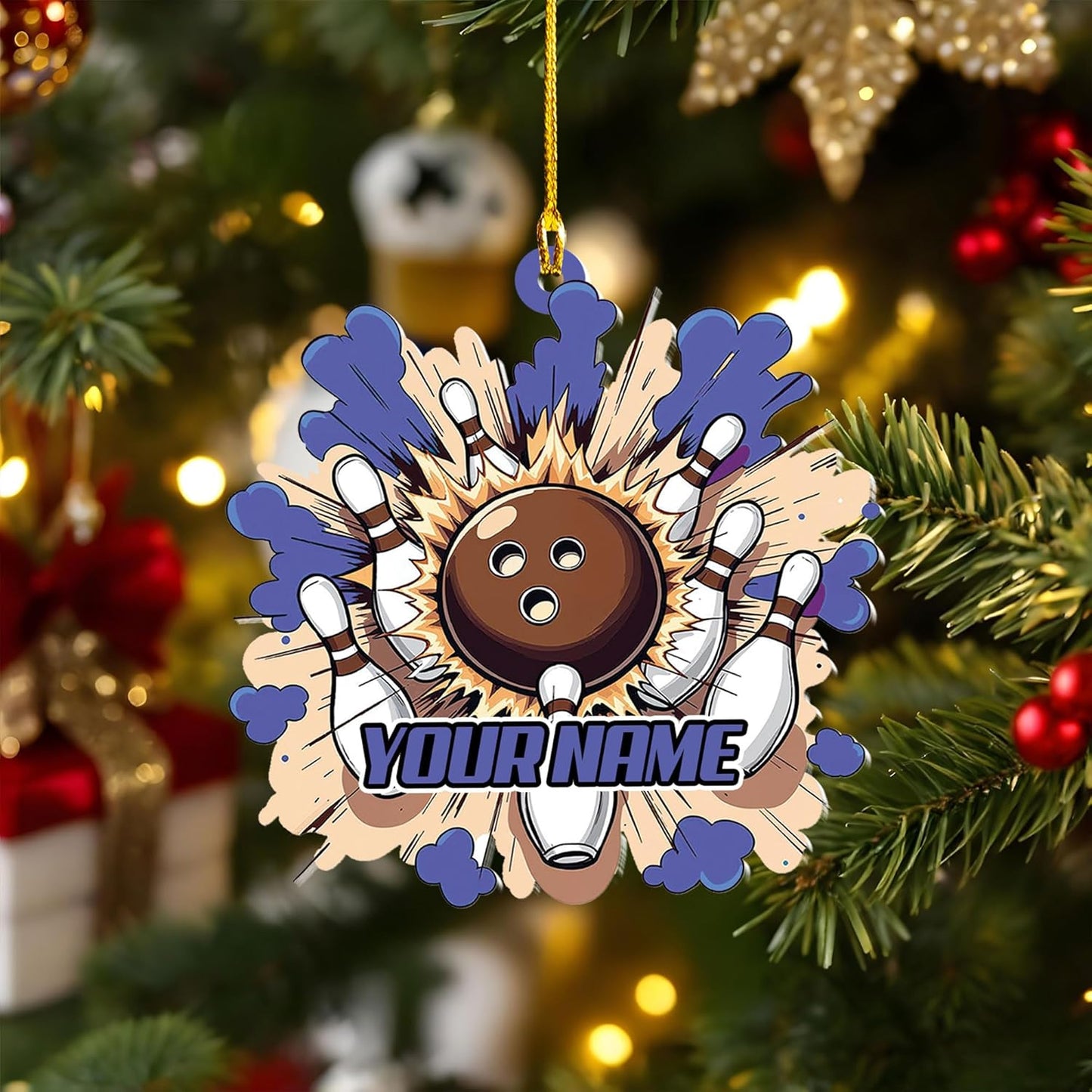 Custom Bowling Tools Ornament - Bowling Ornament Bowl 8