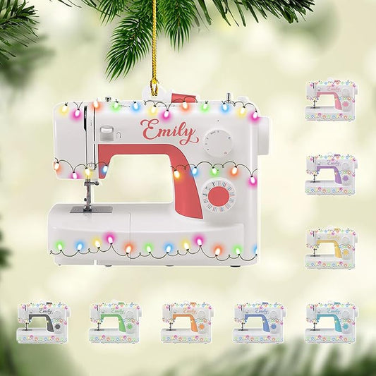 Custom Sewing Machine Ornament - Christmas Ornament Gift for Sewing Lovers LL27