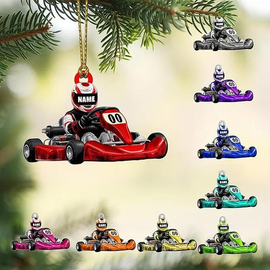 Personalized Go Kart Christmas Ornament N12