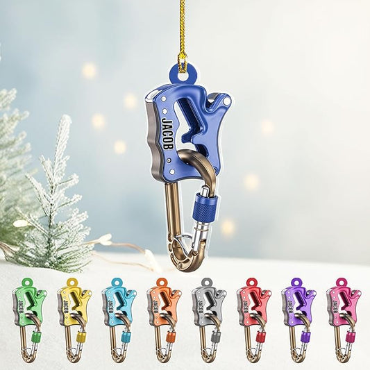 Personalized Rock Climber Christmas Gift for Mountaineers - Climbing Ornament LL25