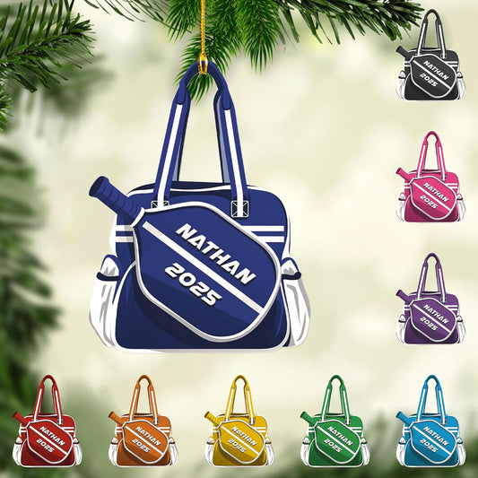 Custom Name Pickleball Bag Ornament – Pickleball Christmas Ornament 1