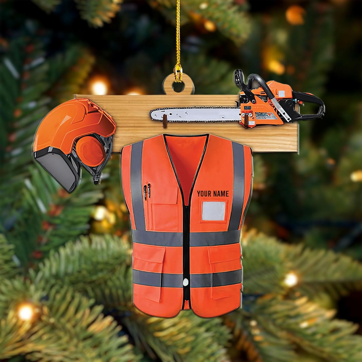 Personalized Arborist Uniform Ornament – Carpenter Christmas Ornament H15
