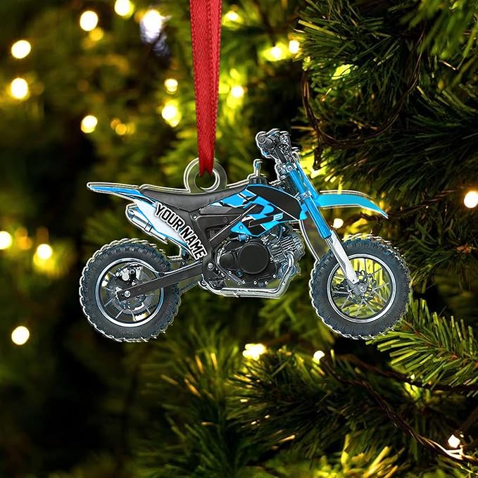 Personalized Dirt Bike Christmas Ornaments 2025 Custom Motocross Ornament Dirt bike Christmas Ornament NO1