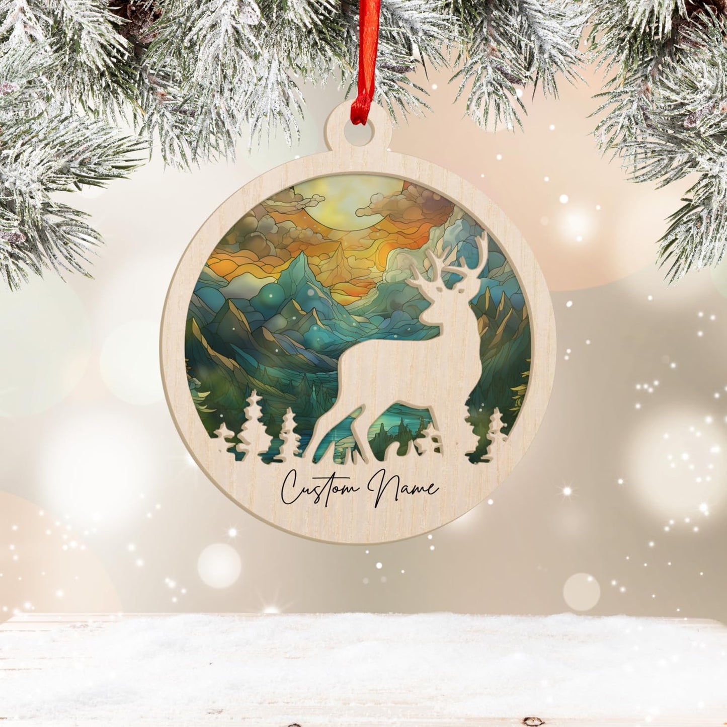 Personalized Hunting Ornament, Hunter Christmas Acrylic Ornament 2025 T25