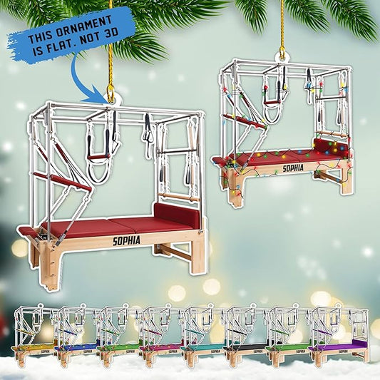Personalized Pilates Acrylic Christmas Ornament - Instructors & Fitness Lovers LL40