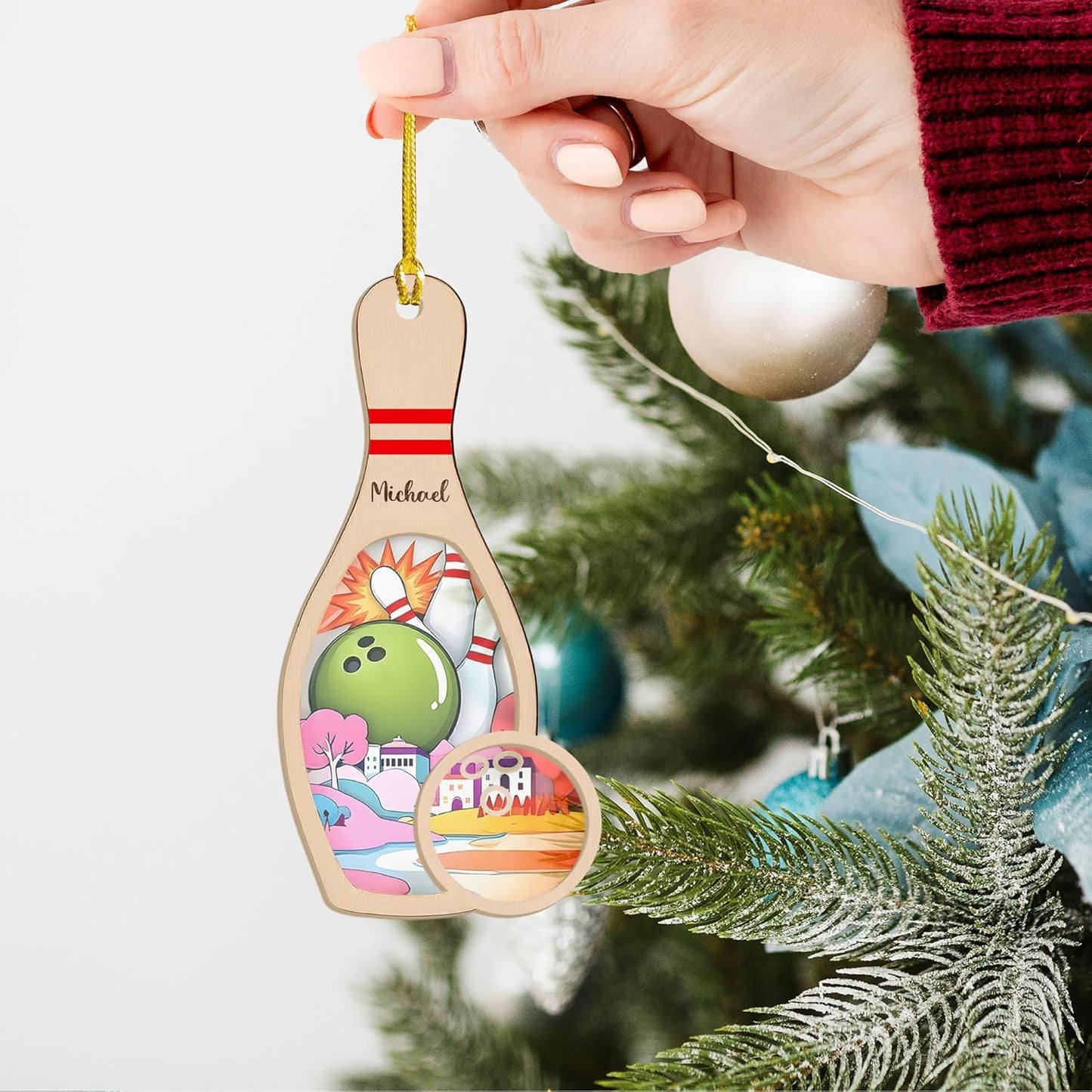 Custom Bowling Tools Ornament - Bowling Ornament Bowl 7