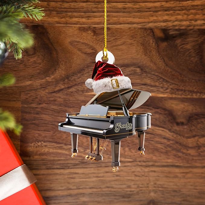 Customized Piano Ornament - Music Instrument Christmas Gift for Piano Lovers LL36