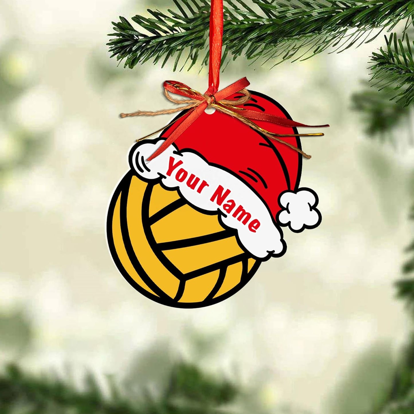 Custom Name Water Polo Christmas Ornament – Personalized Wayer Polo Ornament, Sport Holiday Tree Decoration TW9