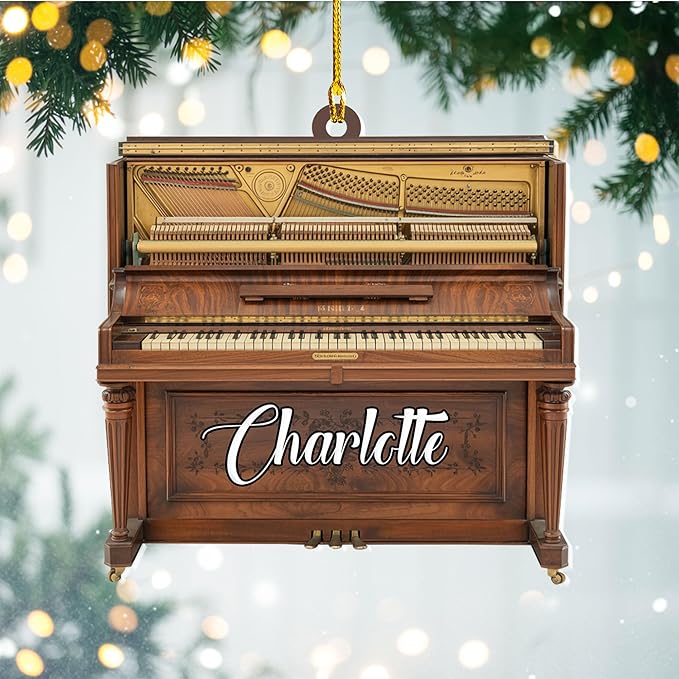 Custom Music Instrument Christmas Gift - Piano Ornament for Piano Lovers LL14