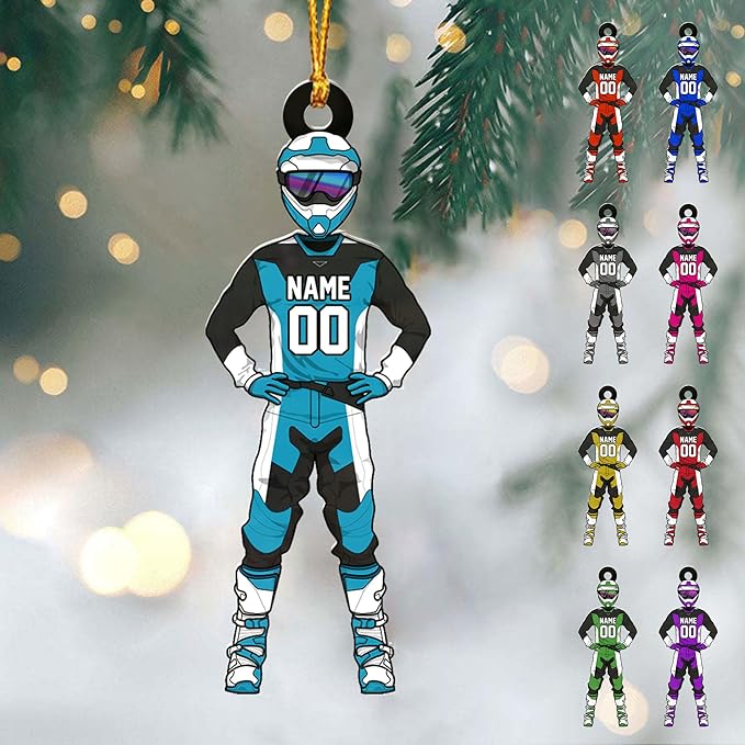 Personalized Dirt Bike Christmas Ornaments 2025 Custom Motocross Ornament Dirt bike Christmas Ornament N16