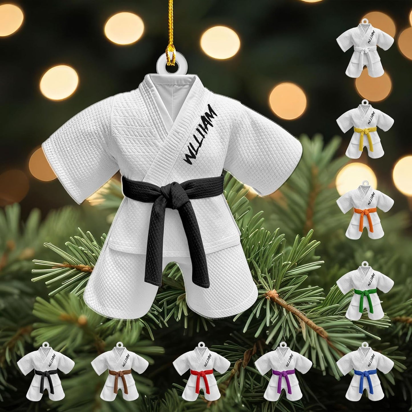 Custom Karate Christmas Ornament – Taekwondo & Jiu Jitsu Gift Krt28
