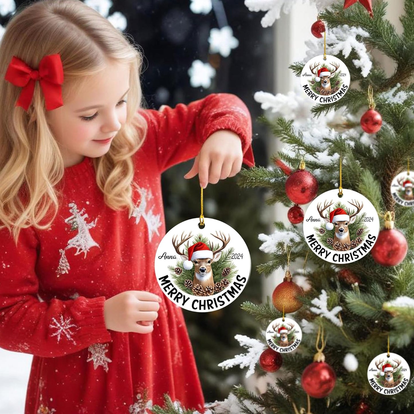 Personalized Hunting Ornament, Hunter Christmas Acrylic Ornament 2025 T12