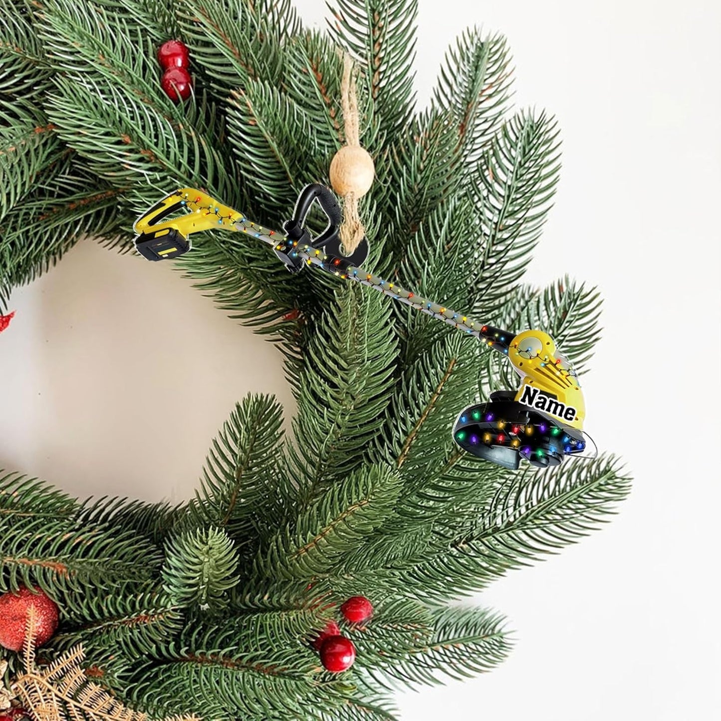 Personalized Lawn Mower Christmas Ornament | Custom Lawn Care Holiday Tree Decoration for Gardeners & Landscapers TG93