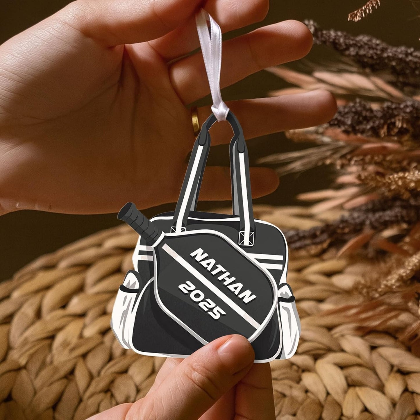 Custom Name Pickleball Bag Ornament – Pickleball Christmas Ornament 1