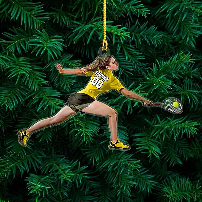 Personalized Tennis Christmas Ornament N07