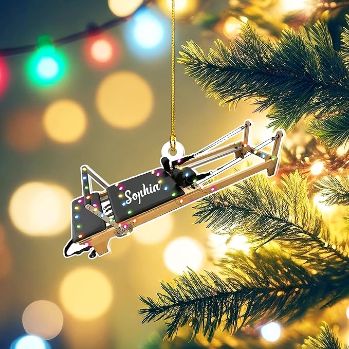 Personalized Pilates Christmas Ornament - Custom Pilates Gift for Women LL8