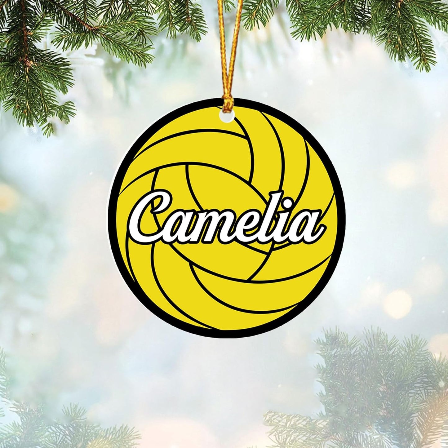 Custom Name Water Polo Christmas Ornament – Personalized Name And Number Water Polo Ornament, Sport Holiday Tree Decoration TW12