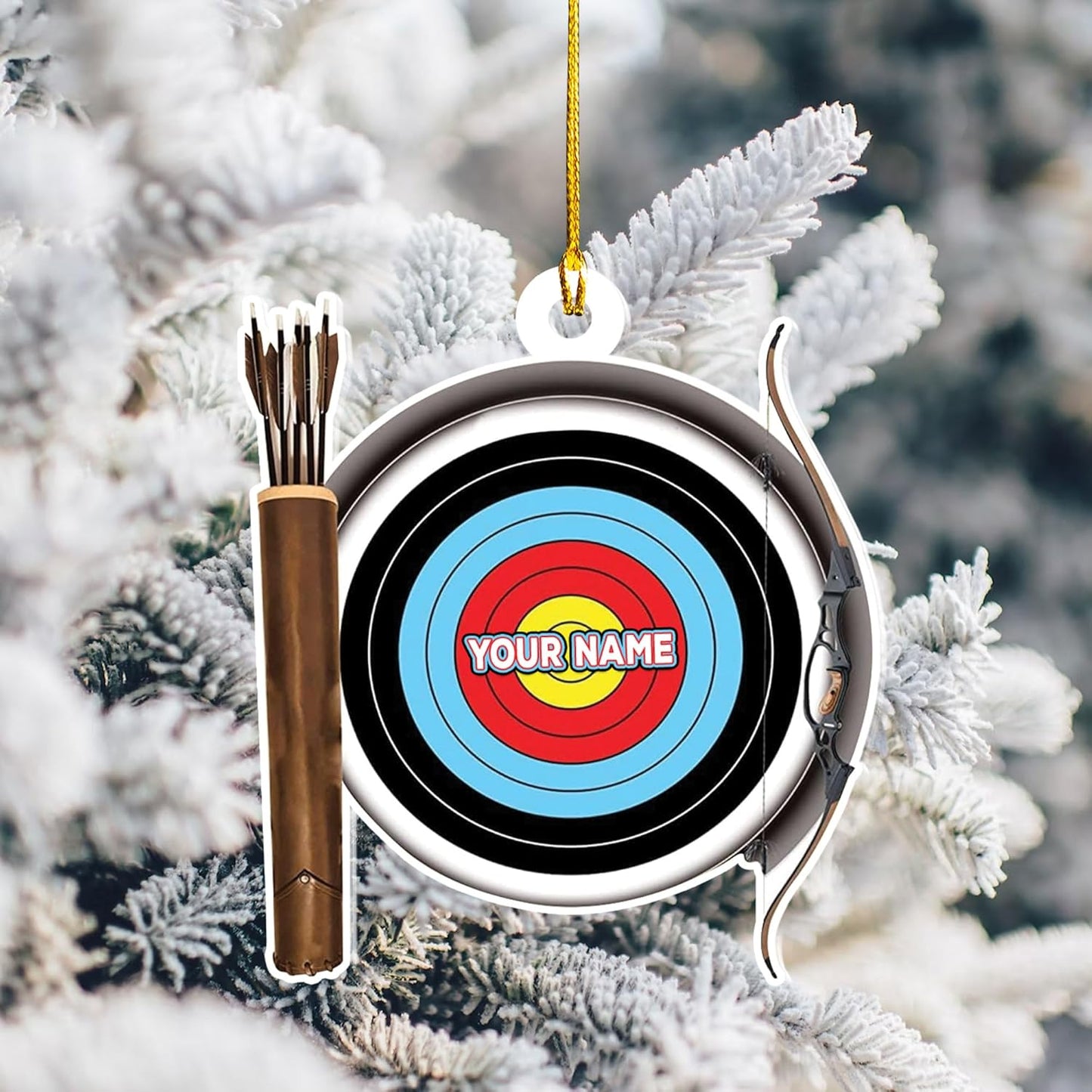 Custom Archery Christmas Ornament – Archery Lover Gift A4
