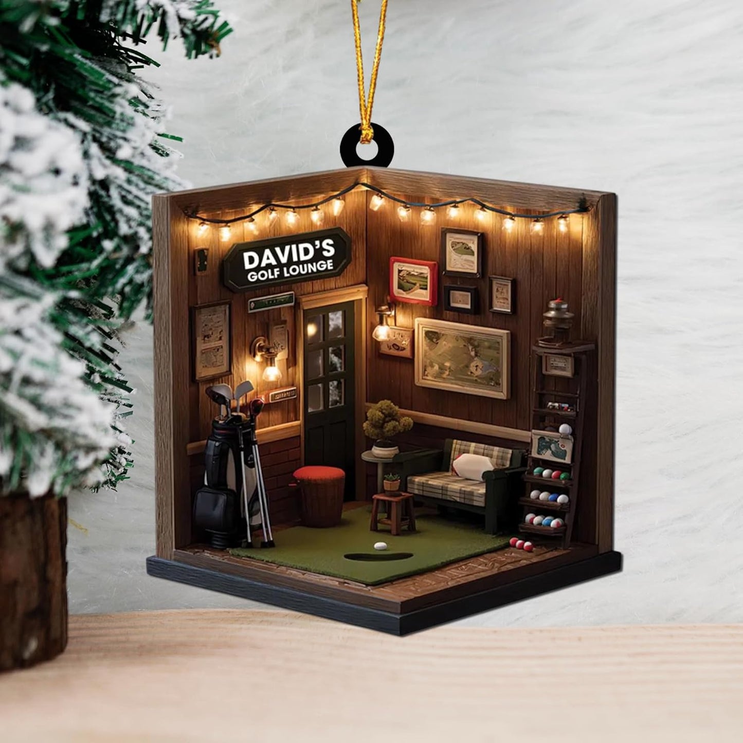 Personalized Golf Room Ornament - Golf Player Christmas Ornament 3