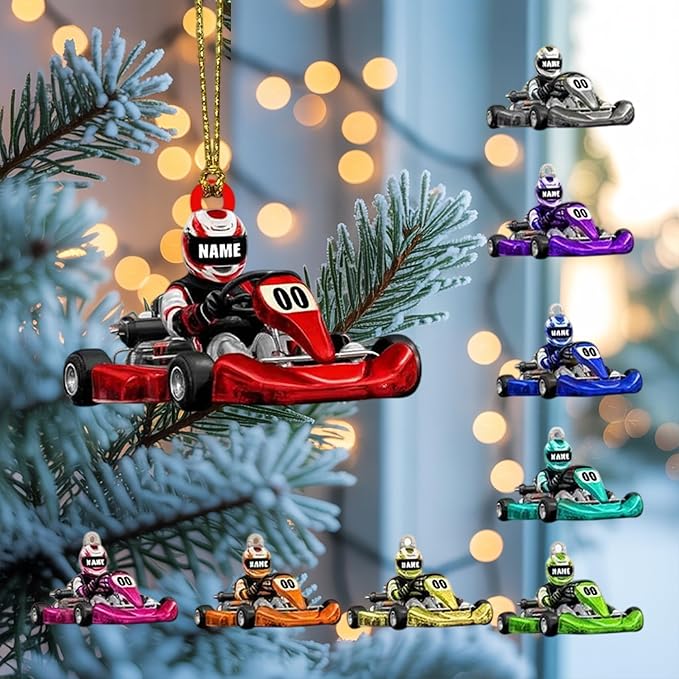 Personalized Go Kart Christmas Ornament N12