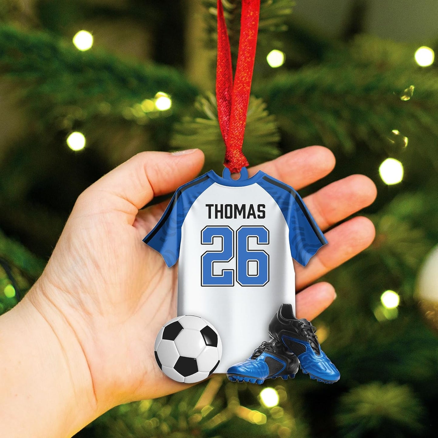 Custom Soccer Christmas Ornament Gift for Soccer Player Christmas Decor Tree Ornament Unique C09