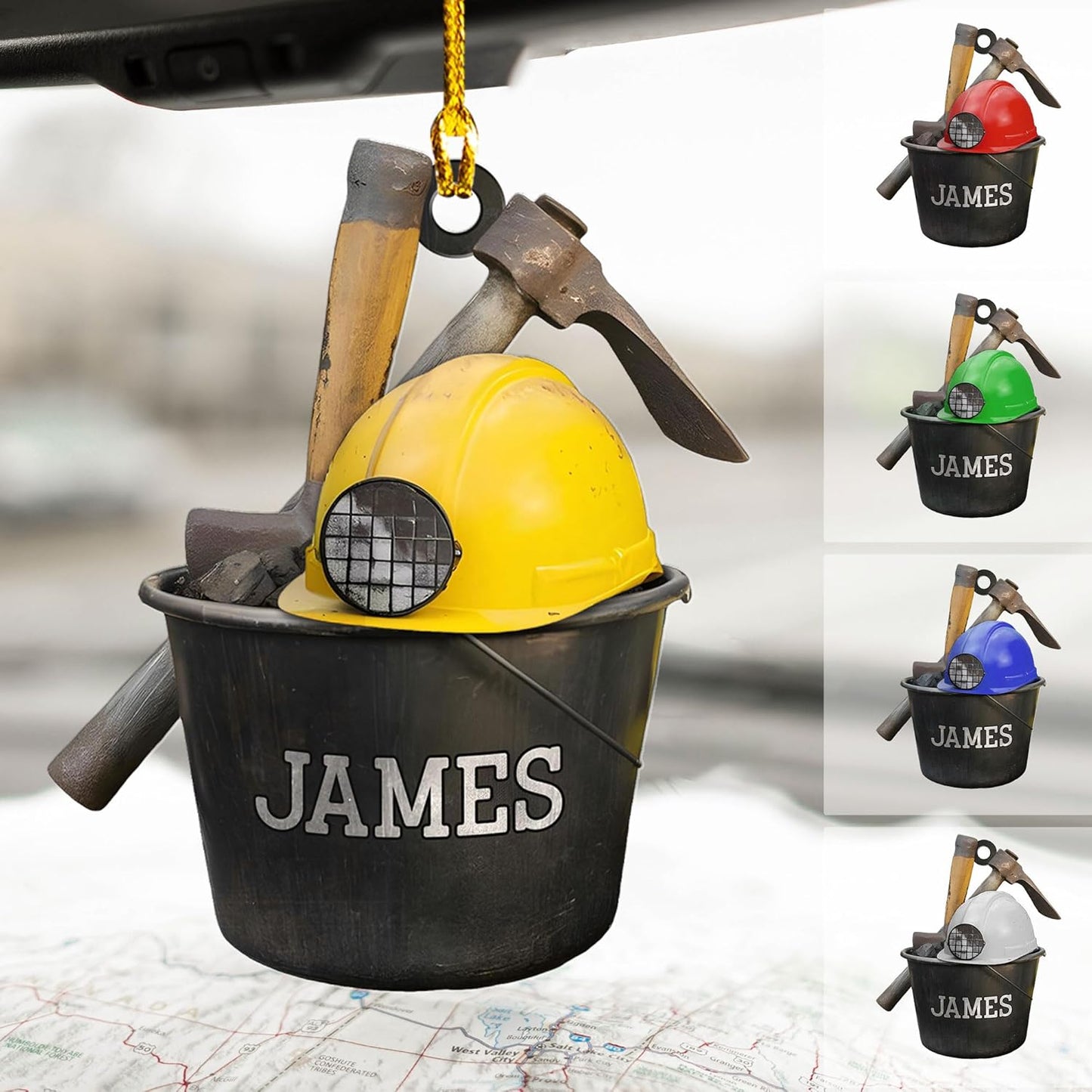 Custom Coal Miner Christmas Ornament – Personalized Name Decor Cmn6