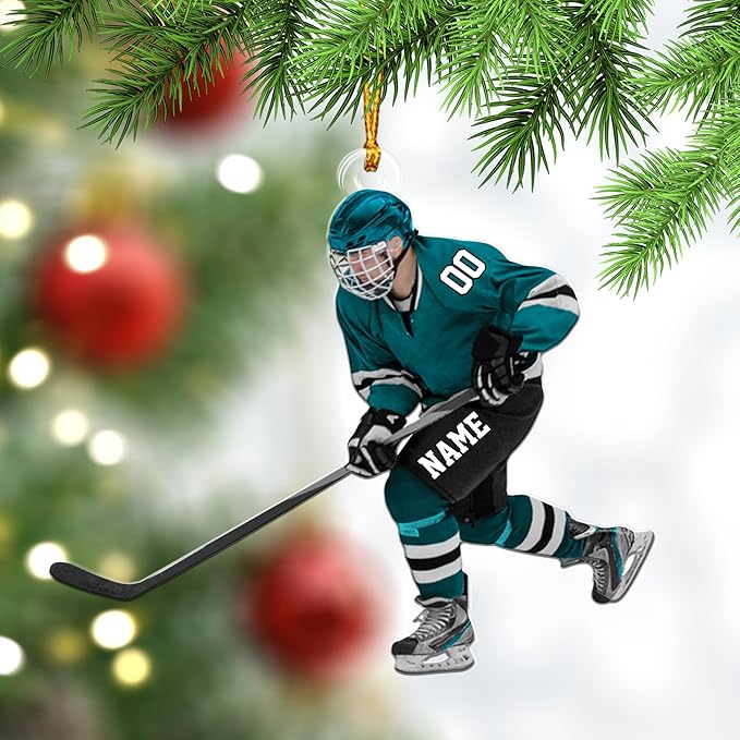 Custom ice Hockey Ornament N41