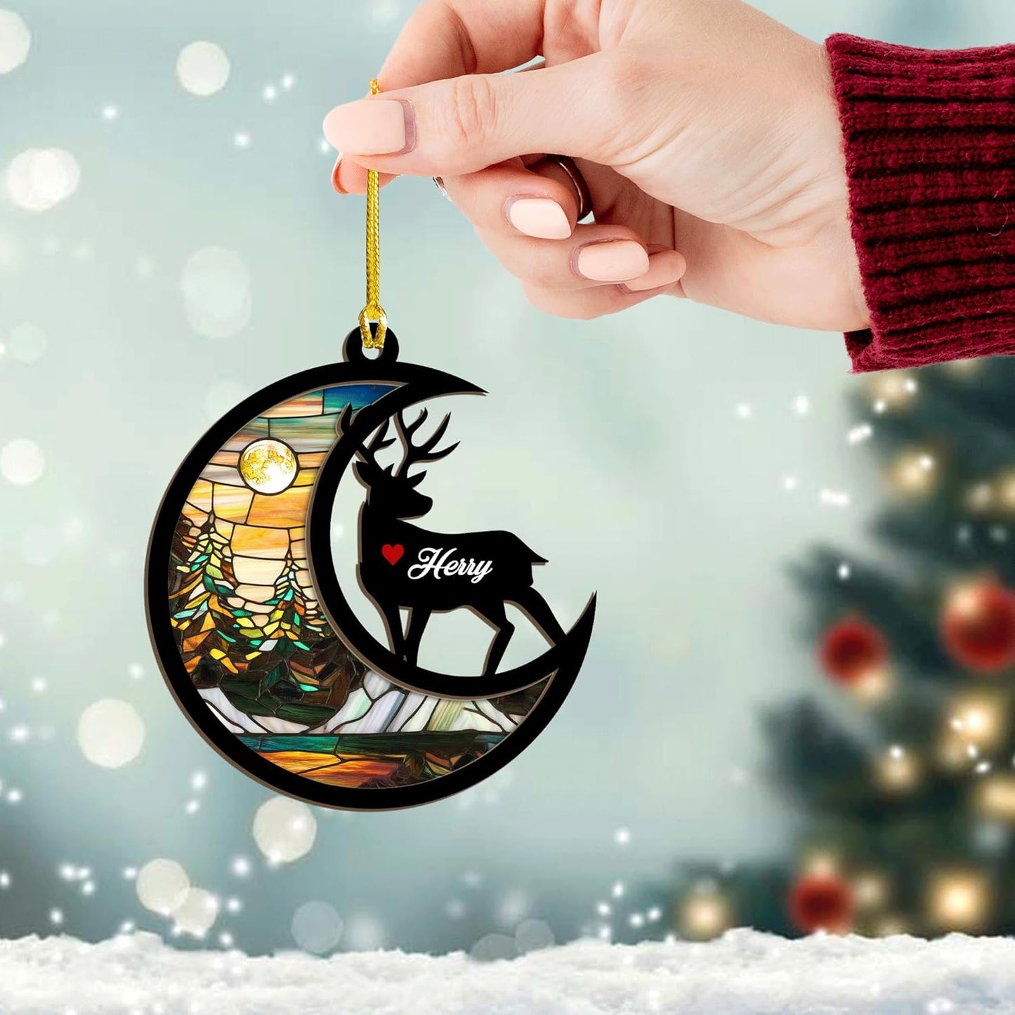 Personalized Hunting Ornament, Hunter Christmas Acrylic Ornament 2025 T16