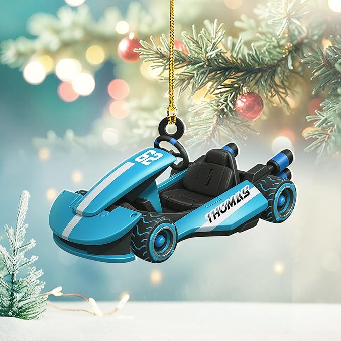 Personalized Go Kart Christmas Ornament N07