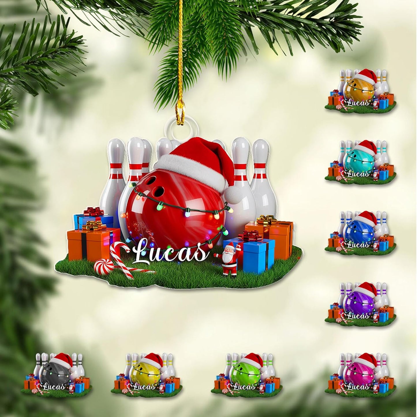 Custom Bowling Tools Ornament - Bowling Ornament Bowl 6