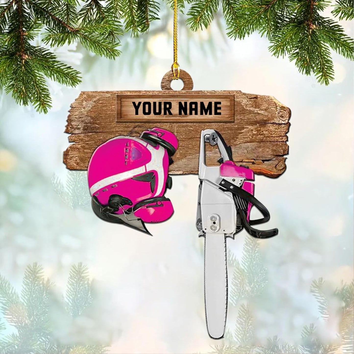 Personalized Carpenter Ornament – Woodworking Lumberjack Gift Ornament Style 88