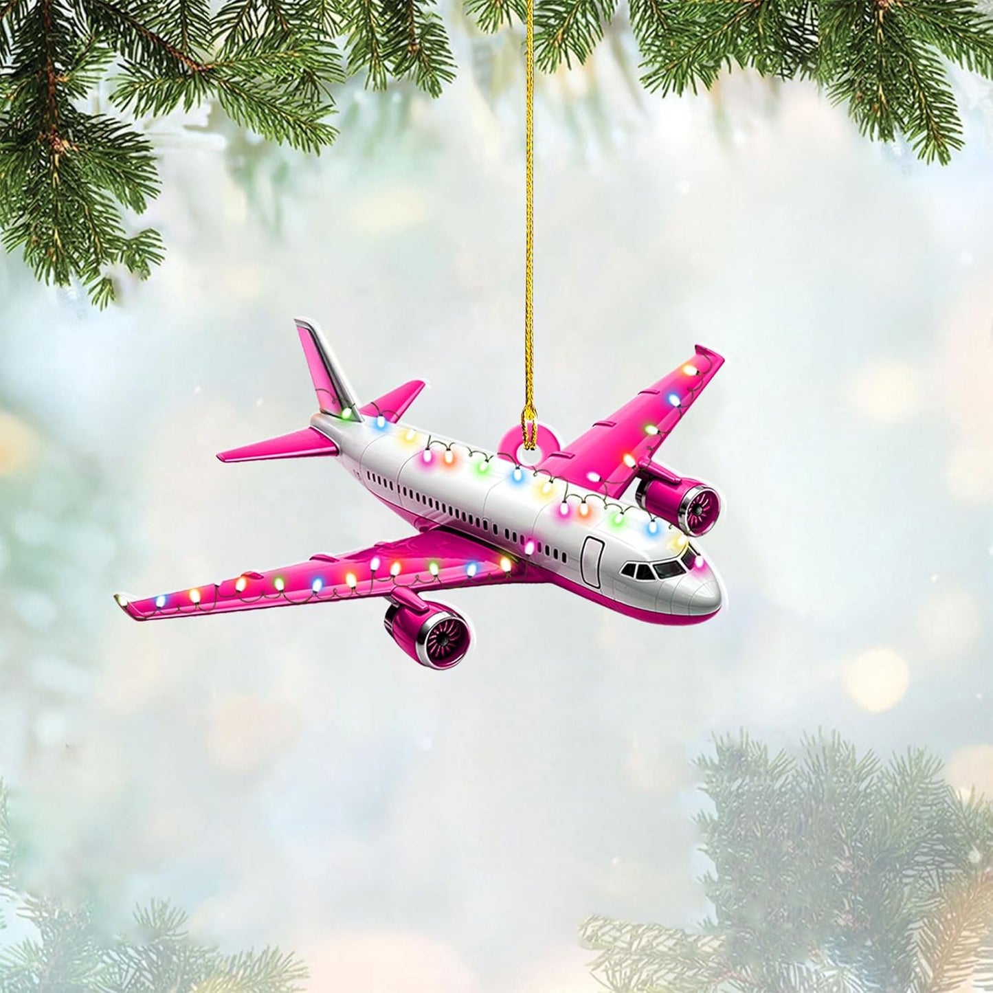 Personalized Airplane Pilot Christmas Ornament Style 6