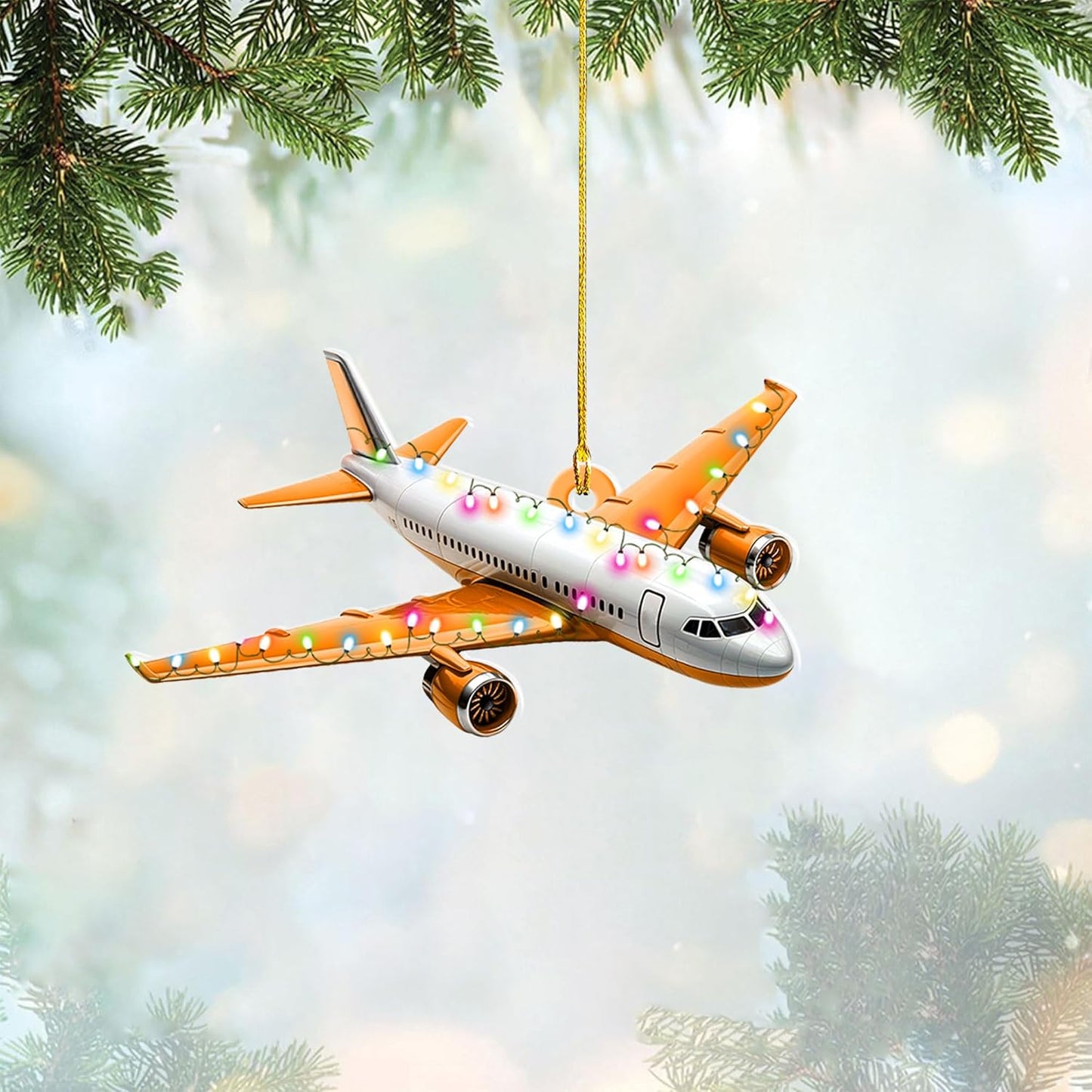 Personalized Airplane Pilot Christmas Ornament Style 6