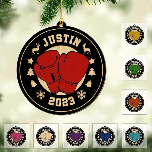 Personalized Boxing Gloves Christmas Ornament - Boxing Ornament Gift LL10
