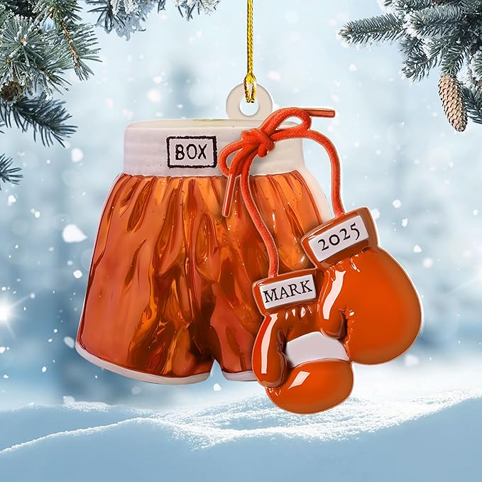 Personalized Boxing Gloves Christmas Ornament - Custom Name Boxing Ornament Gift LL36