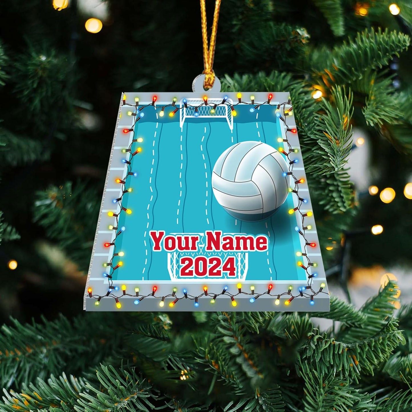 Custom Name Water Polo Christmas Ornament – Personalized Wayer Polo Ornament, Sport Holiday Tree Decoration TW8