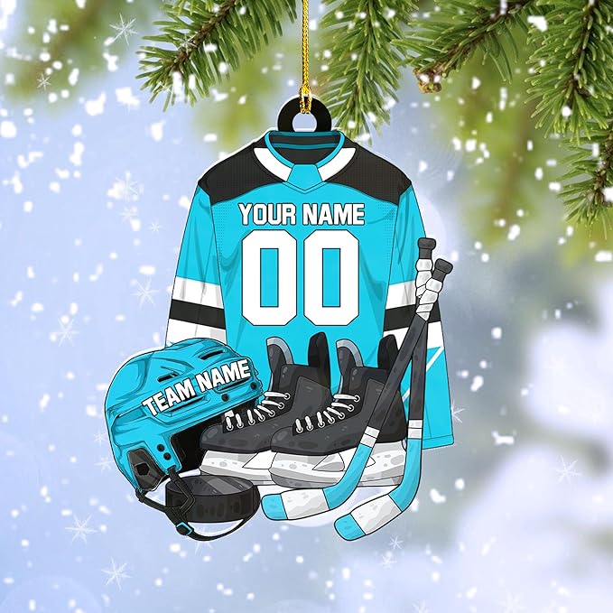 Custom ice Hockey Ornament N48