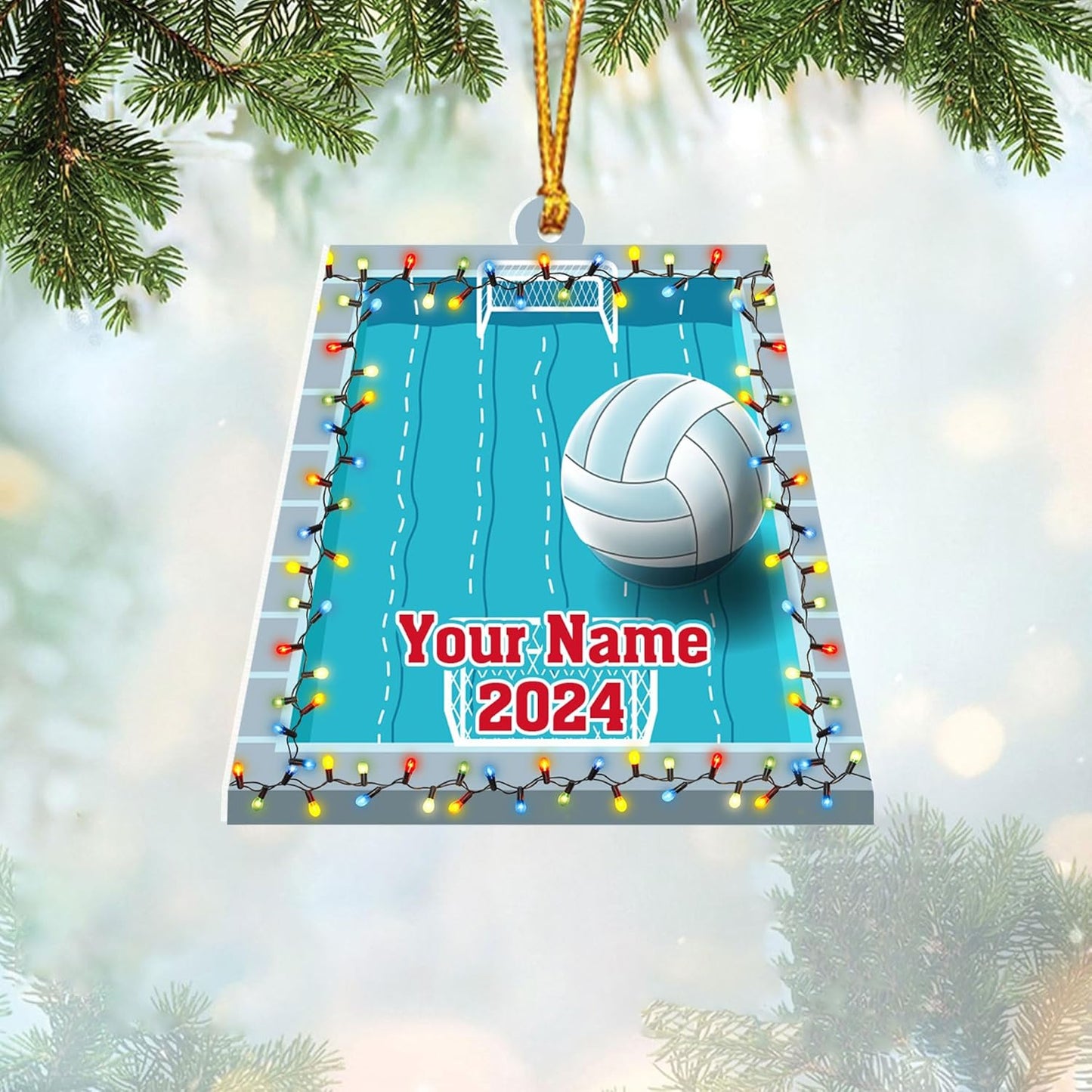 Custom Name Water Polo Christmas Ornament – Personalized Wayer Polo Ornament, Sport Holiday Tree Decoration TW8