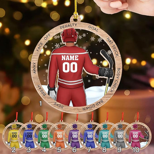 Custom ice Hockey Ornament N42