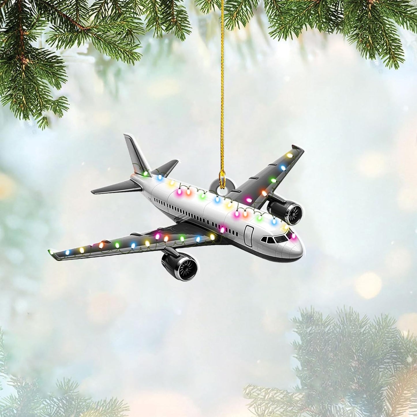 Personalized Airplane Pilot Christmas Ornament Style 6