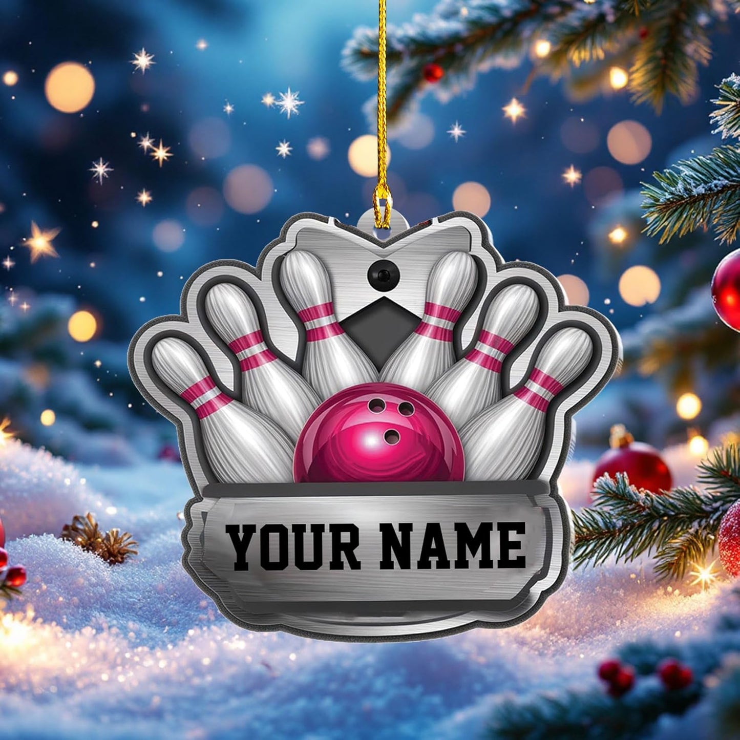 Custom Bowling Tools Ornament - Bowling Ornament Bowl 2